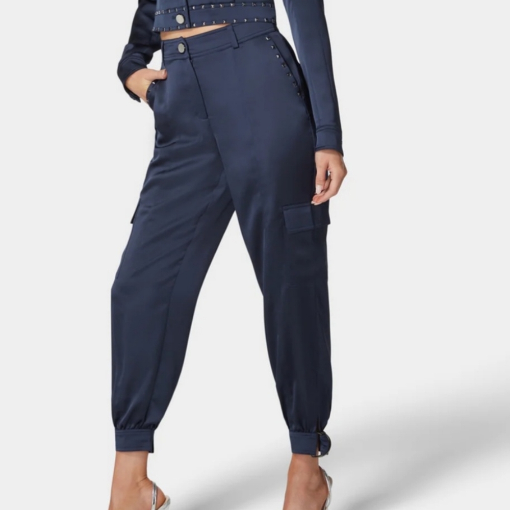 Bebe Navy Stud Detail Jogger Pant